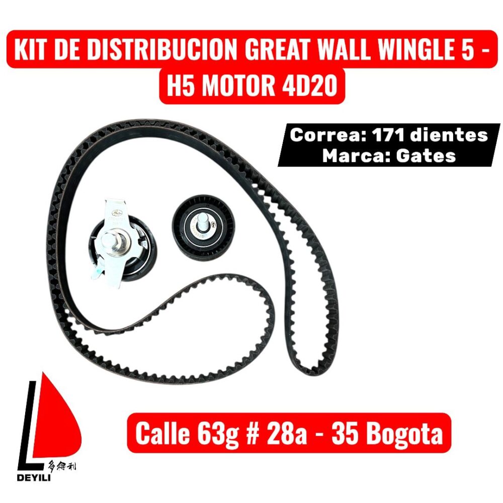 KIT DE DISTRIBUCION WINGLE 5 KIT DE DISTRIBUCION GREAT WALL WINGLE 5 HAVAL H5 - 4D20
